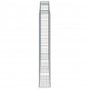 Kosze gabionowe, 3 szt, 300x30x200/220 cm, galwanizowane żelaz