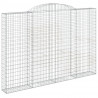 Kosze gabionowe, 4 szt, 300x30x200/220 cm, galwanizowane żelazo