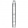 Kosze gabionowe, 5 szt, 300x30x200/220 cm, galwanizowane żelazo