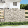 Kosze gabionowe, 7 szt, 300x30x200/220 cm, galwanizowane żelazo