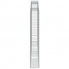 Kosze gabionowe, 12 szt, 300x30x200/220cm, galwanizowane żelazo