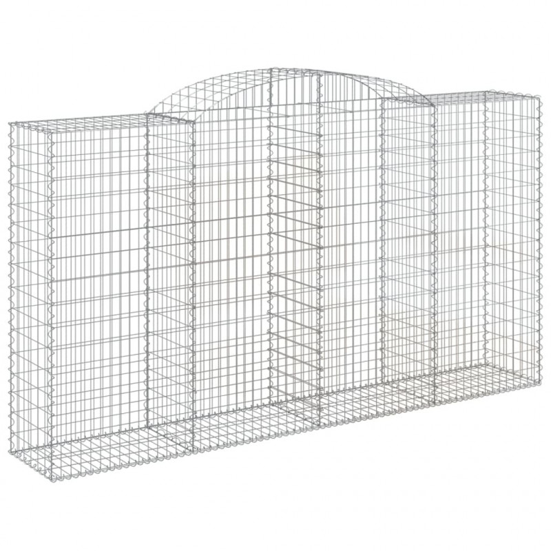 Kosze gabionowe, 25 szt, 300x50x160/180cm, galwanizowane żelazo