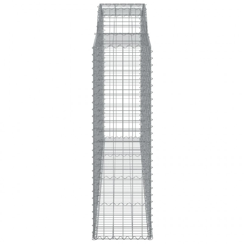Kosze gabionowe, 25 szt, 300x50x160/180cm, galwanizowane żelazo