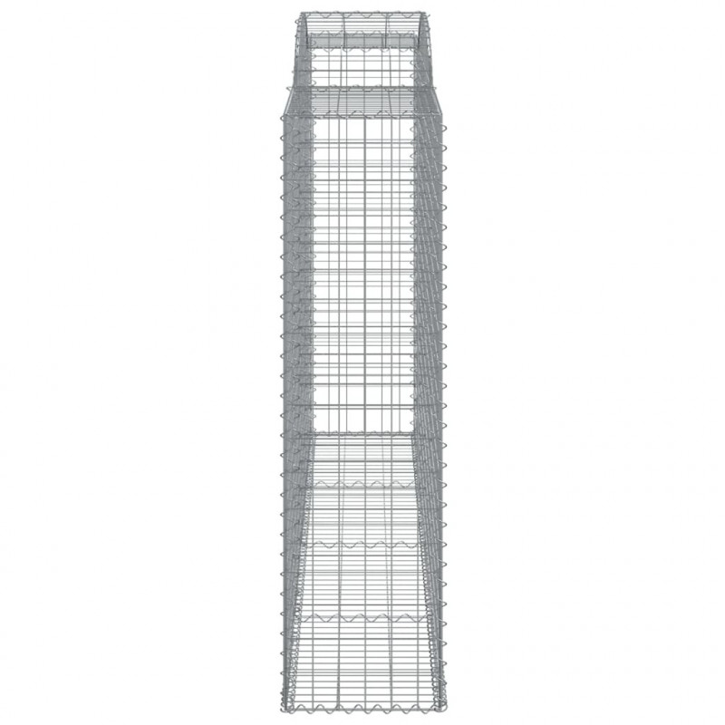 Kosze gabionowe, 20 szt, 300x50x180/200cm, galwanizowane żelazo