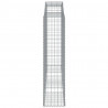 Kosze gabionowe, 10 szt, 300x50x200/220cm, galwanizowane żelazo