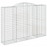 Kosze gabionowe, 11 szt, 300x50x200/220cm, galwanizowane żelazo