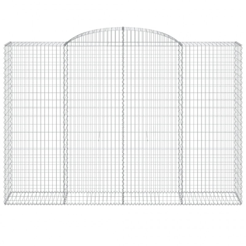 Kosze gabionowe, 20 szt, 300x50x200/220cm, galwanizowane żelazo