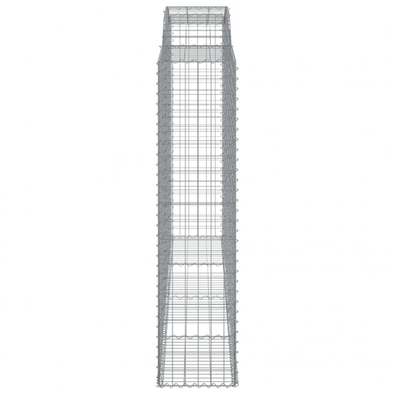 Kosze gabionowe, 20 szt, 300x50x200/220cm, galwanizowane żelazo