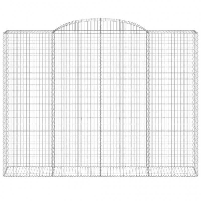 Kosze gabionowe, 12 szt, 300x50x220/240cm, galwanizowane żelazo
