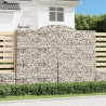 Kosze gabionowe, 13 szt, 300x50x220/240cm, galwanizowane żelazo