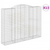 Kosze gabionowe, 13 szt, 300x50x220/240cm, galwanizowane żelazo