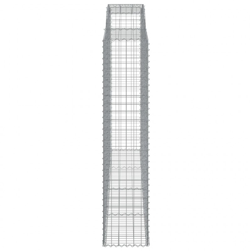 Kosze gabionowe, 13 szt, 300x50x220/240cm, galwanizowane żelazo