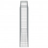 Kosze gabionowe, 15 szt, 300x50x220/240cm, galwanizowane żelazo