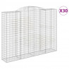 Kosze gabionowe, 30 szt, 300x50x220/240cm, galwanizowane żelazo