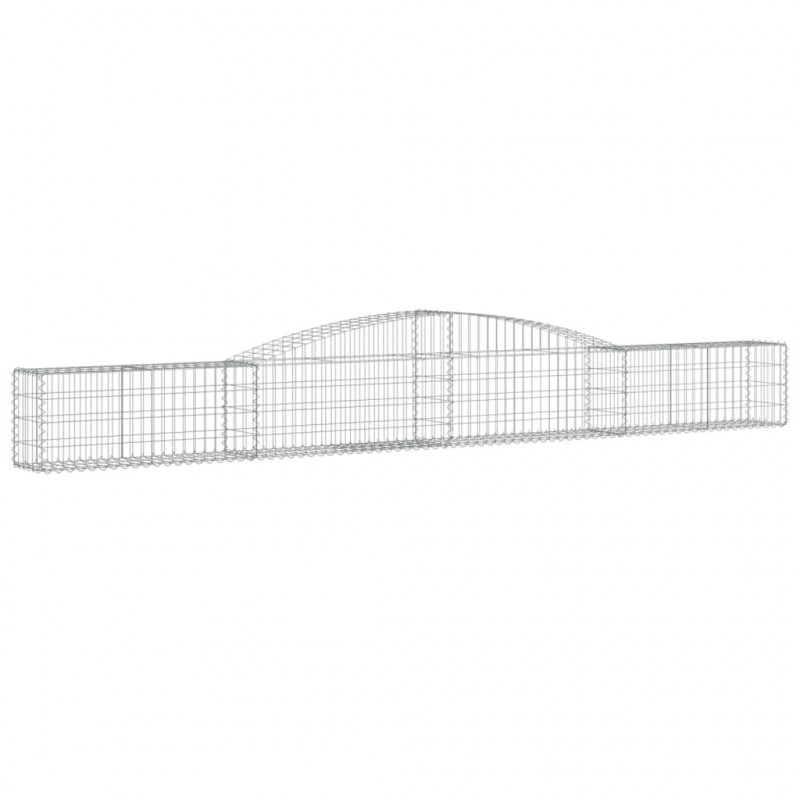 Kosze gabionowe, 15 szt, 400x30x40/60 cm, galwanizowane żelazo