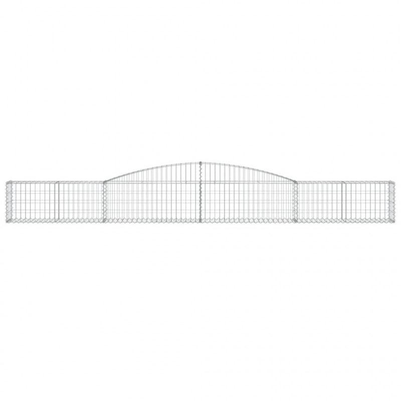 Kosze gabionowe, 15 szt, 400x30x40/60 cm, galwanizowane żelazo