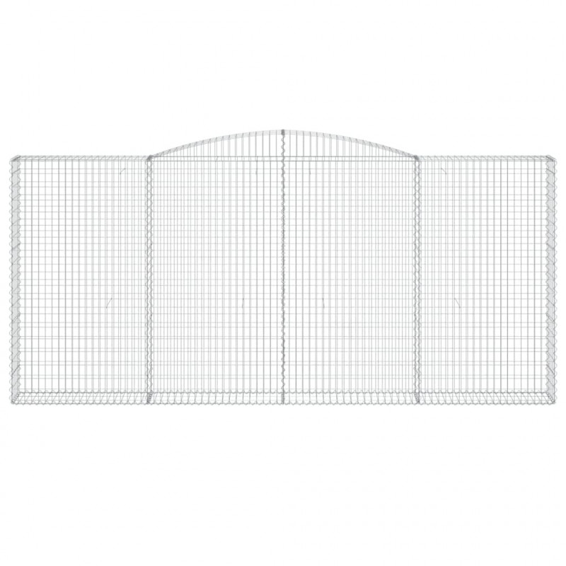 Kosze gabionowe, 25 szt, 400x30x180/200cm, galwanizowane żelazo