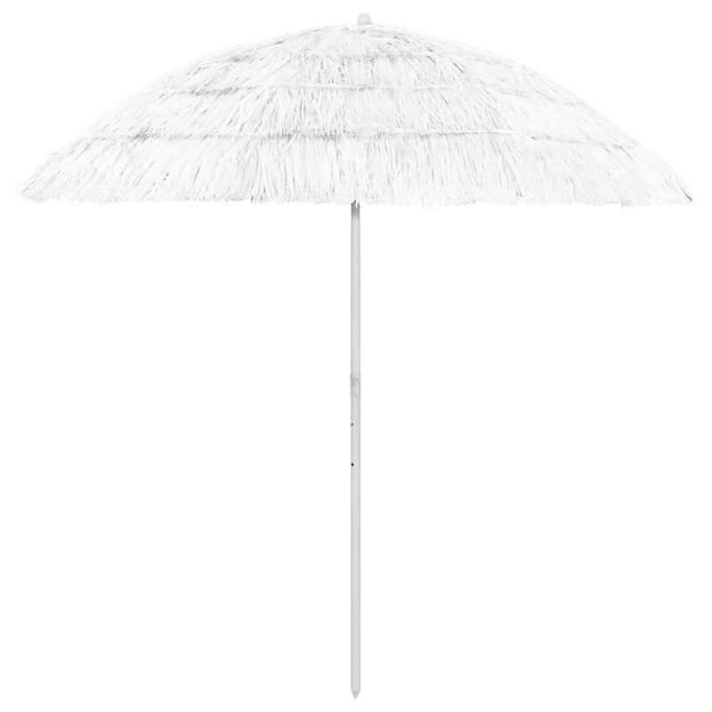 Parasol plażowy w hawajskim stylu, biały, 240 cm