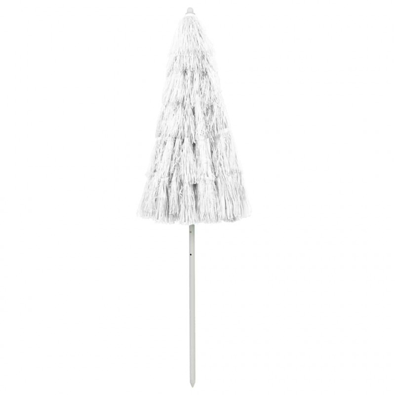 Parasol plażowy w hawajskim stylu, biały, 240 cm