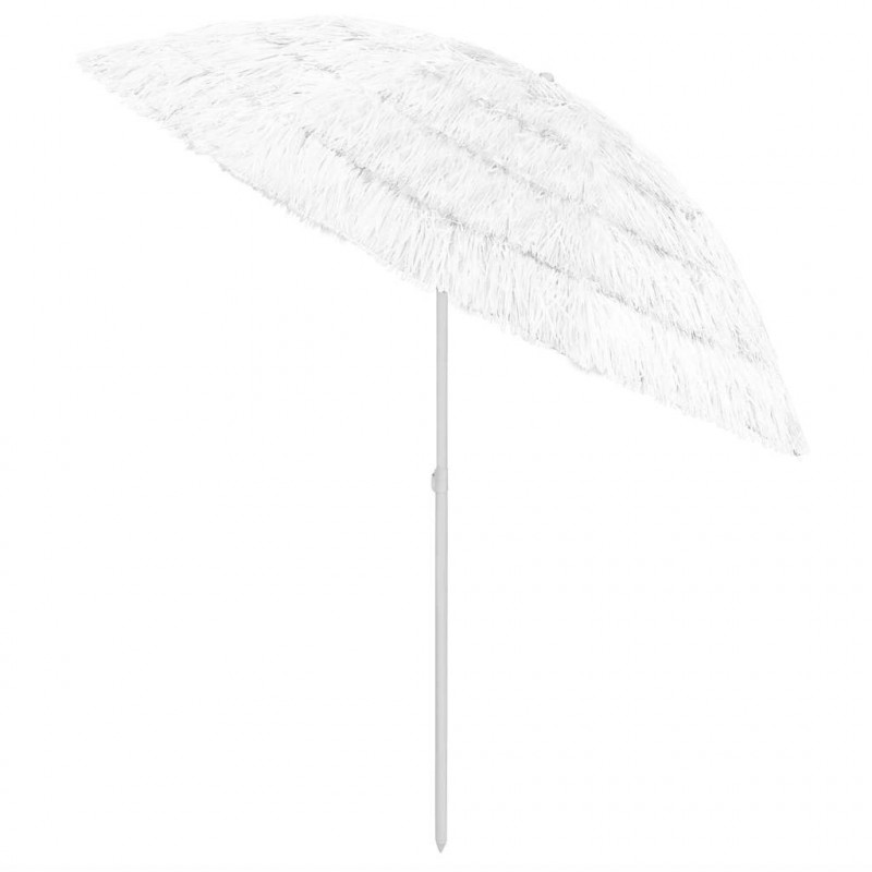 Parasol plażowy w hawajskim stylu, biały, 240 cm