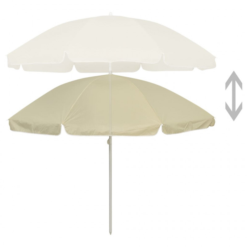 Parasol plażowy, piaskowy żółty, 240 cm