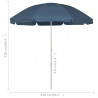 Parasol plażowy, niebieski, 240 cm