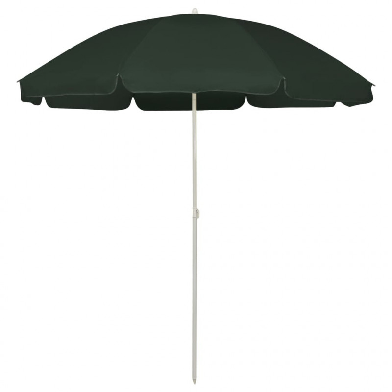 Parasol plażowy, zielony, 240 cm