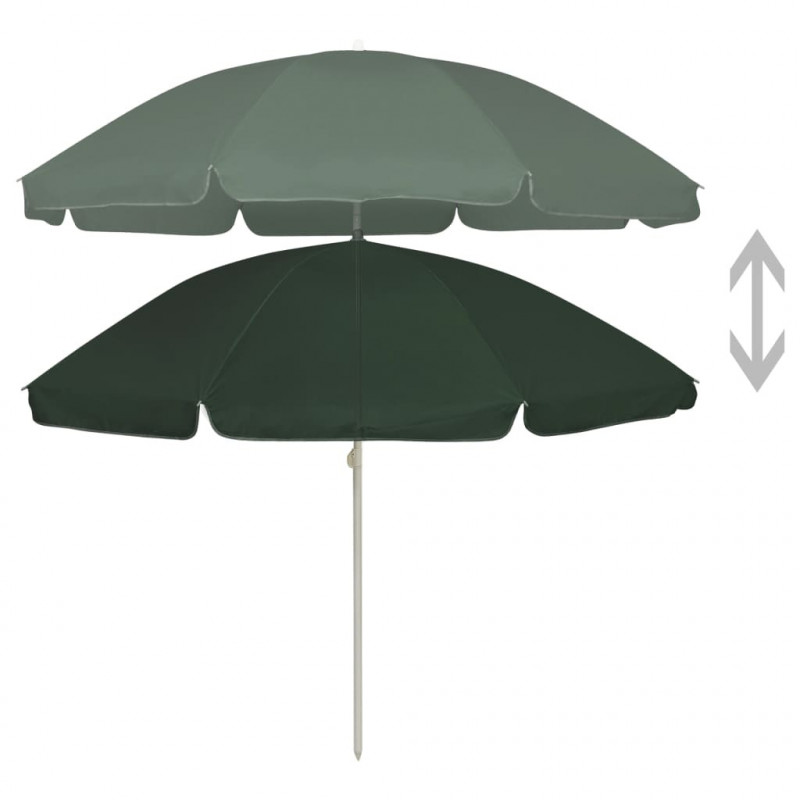 Parasol plażowy, zielony, 240 cm
