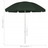 Parasol plażowy, zielony, 240 cm