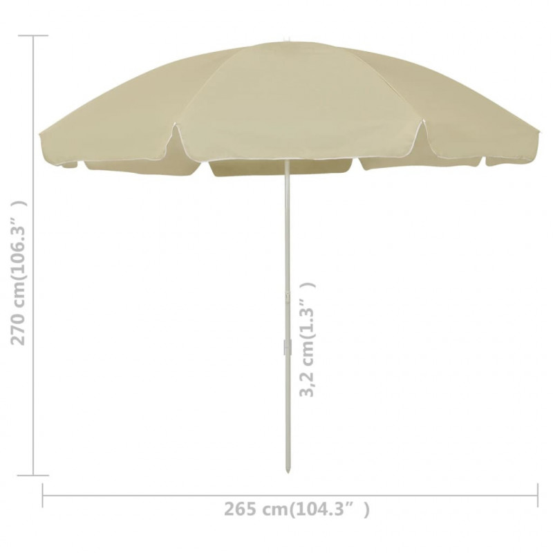 Parasol plażowy, piaskowy żółty, 300 cm