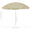 Parasol plażowy, piaskowy żółty, 300 cm