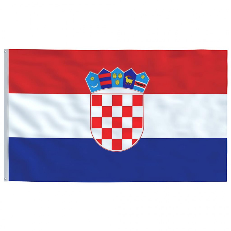 Flaga Chorwacji z masztem, 6,08 m, aluminium