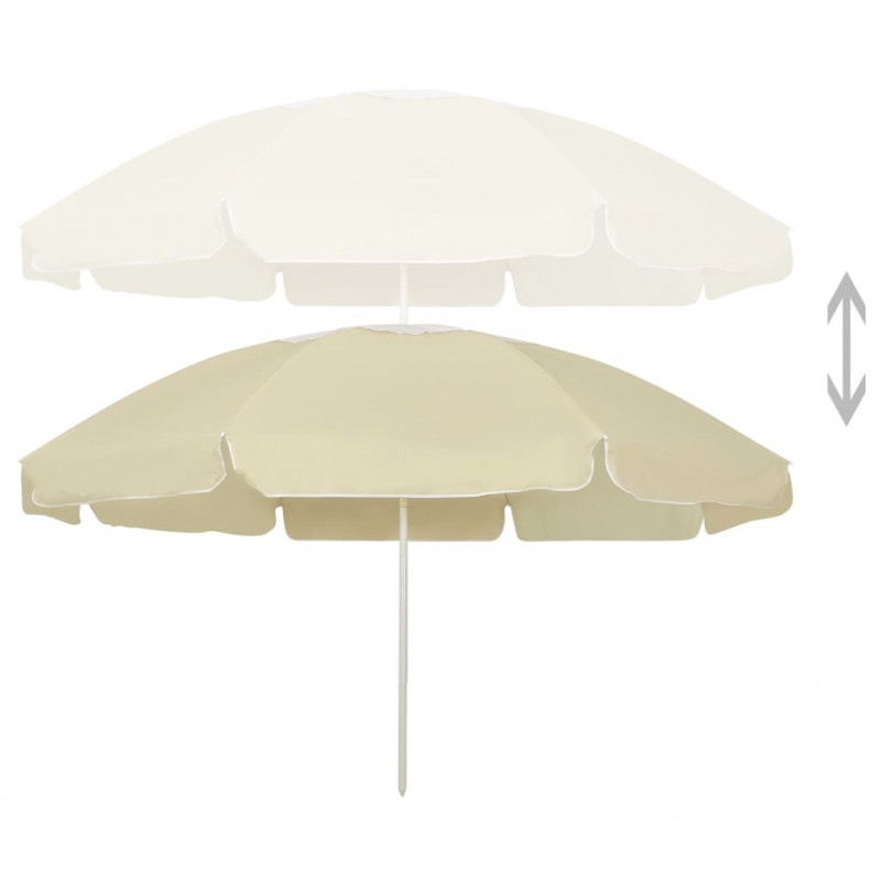 Parasol plażowy, piaskowy żółty, 240 cm