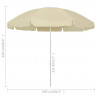 Parasol plażowy, piaskowy żółty, 240 cm