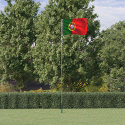 Flaga Portugalii z masztem, 5,5 m, aluminium