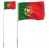 Flaga Portugalii z masztem, 5,5 m, aluminium