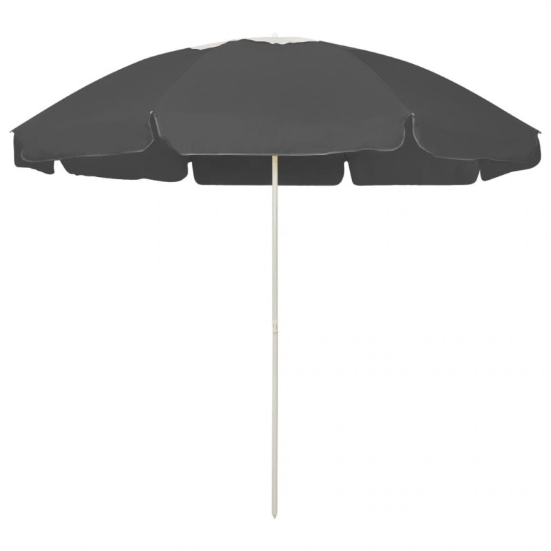 Parasol plażowy, antracytowy, 240 cm