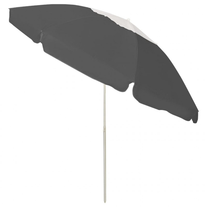 Parasol plażowy, antracytowy, 240 cm