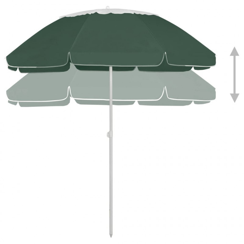 Parasol plażowy, zielony, 300 cm