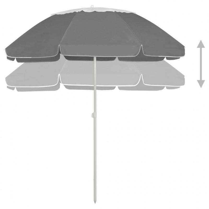 Parasol plażowy, antracytowy, 300 cm