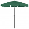 Parasol plażowy, zielony, 180x120 cm