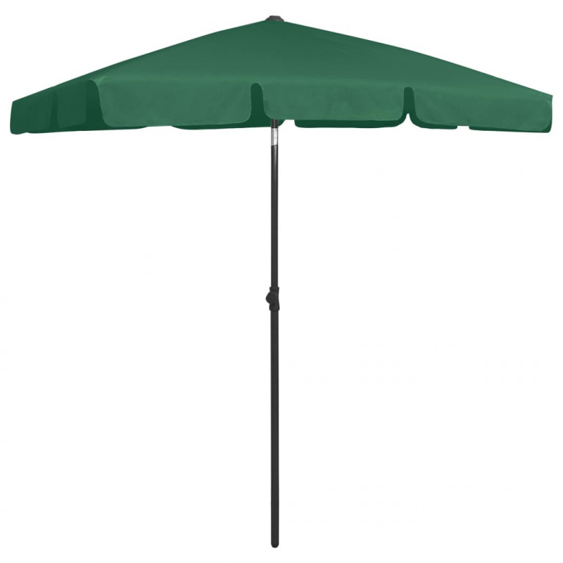 Parasol plażowy, zielony, 180x120 cm