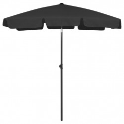 Parasol plażowy, czarny, 180x120 cm