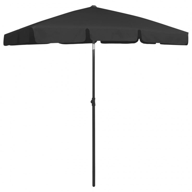 Parasol plażowy, czarny, 180x120 cm