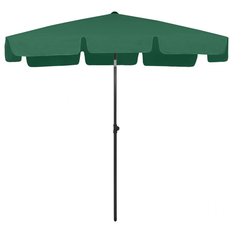 Parasol plażowy, zielony, 200x125 cm