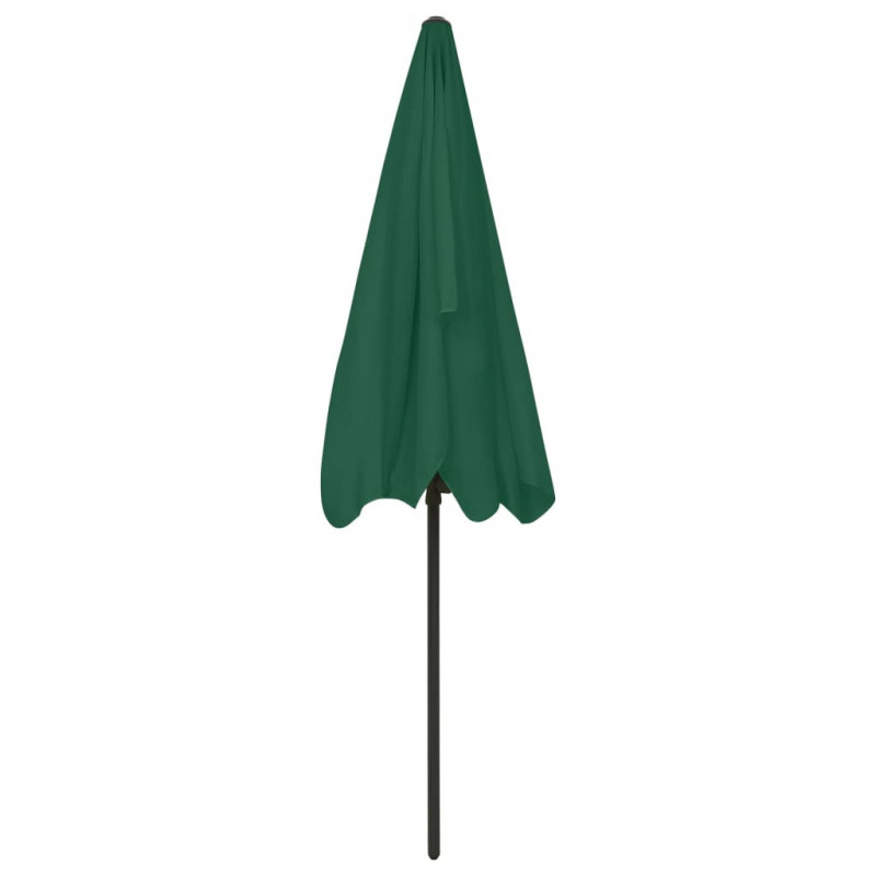 Parasol plażowy, zielony, 200x125 cm