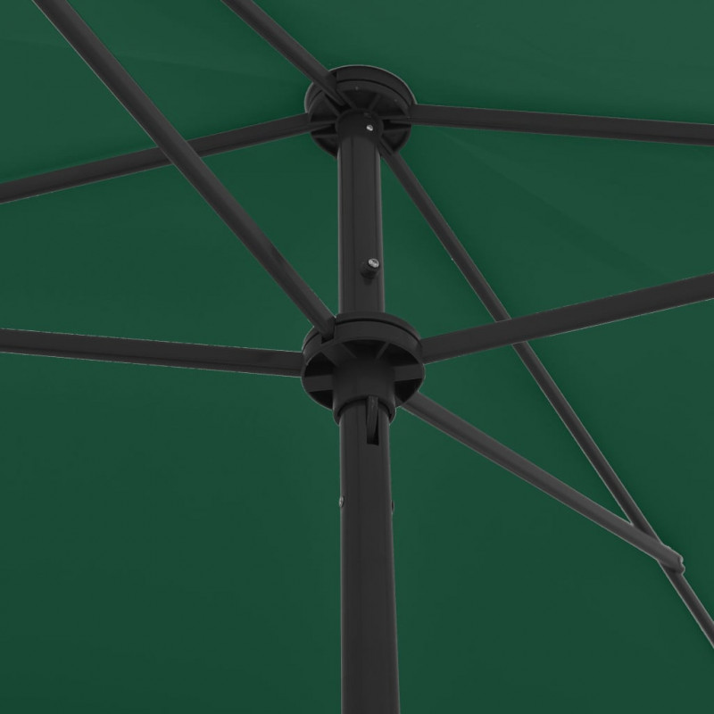 Parasol plażowy, zielony, 200x125 cm