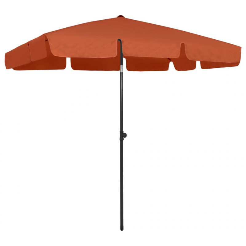 Parasol plażowy, terakota, 200x125 cm
