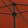 Parasol plażowy, terakota, 200x125 cm
