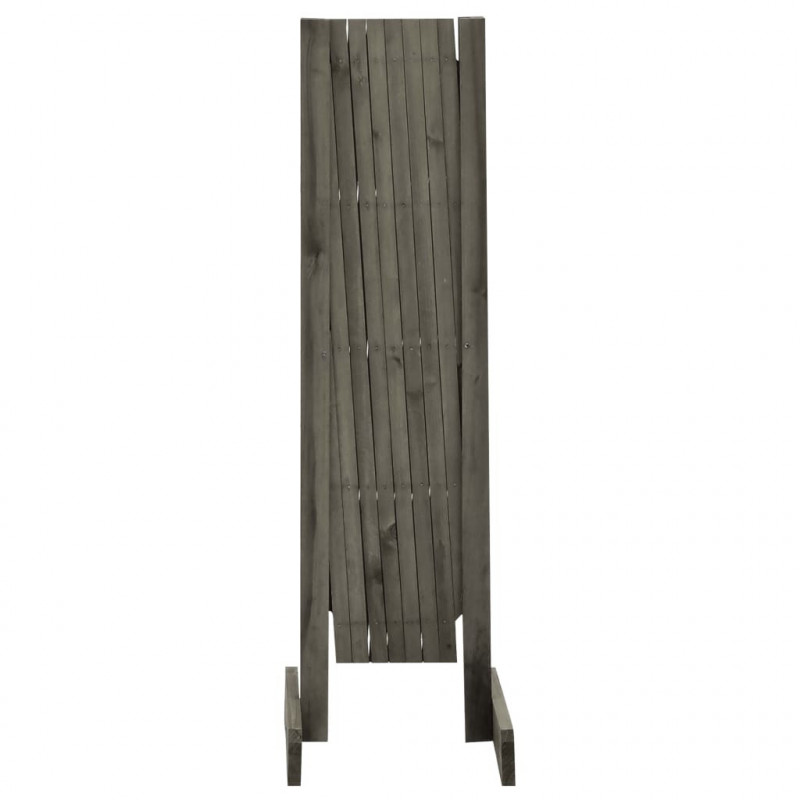 Ogrodowy płot kratkowy, szary, 150x80 cm, lite drewno jodłowe
